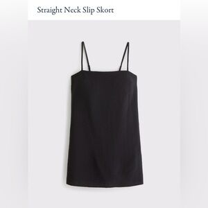 Abercrombie & Fitch Black Straight Neck Slip Skort